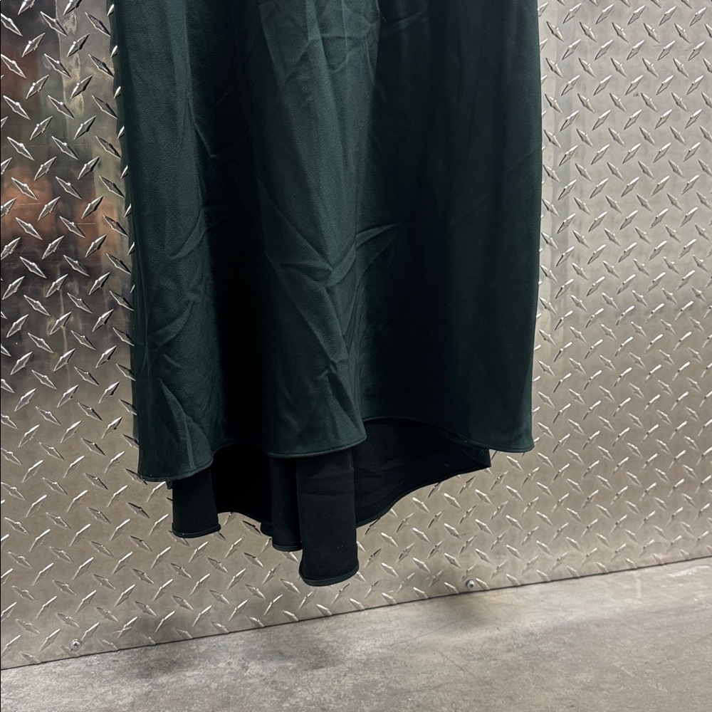 BHLDN Emerald Green Satin Maxi Dress - Picture 3 of 6